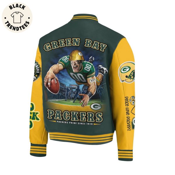 Packers Green Bay Pride Since 1919 Green Design Baseball Jacket