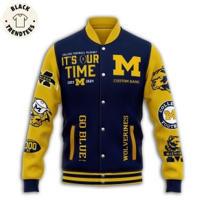 Personalized Big Ten Conference 2023 East Division Champions Michigan Wolverines Blue Design Baseball Jacket