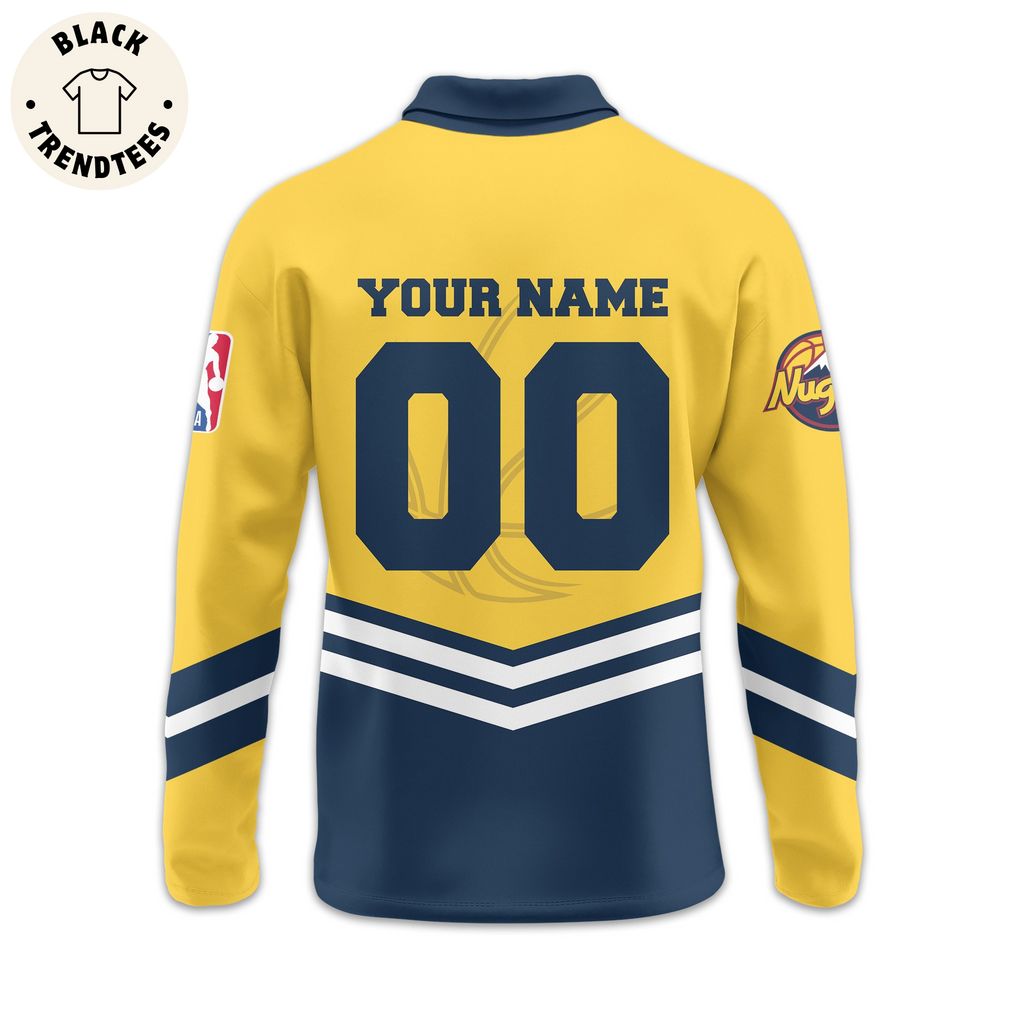 Personalized Denver Nuggets Design Long Sleeves Polo Shirt