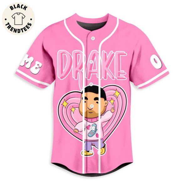 Personalized Drake I Only Love My Bed My Mama Pink Design Baseball Jersey