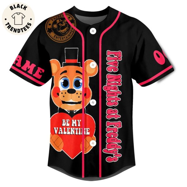 Personalized Five Nights At Freddy Valentine Forever Black Design Baseball Jersey