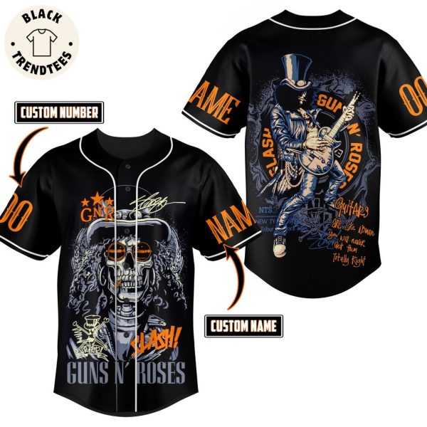 Personalized Guns N’ Roses Black Design Baseball Jersey
