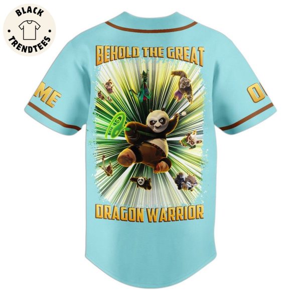 Personalized Kungfu Panda Behold The GreatDragon Warrior Baseball Jersey