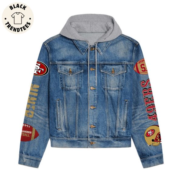 Personalized Made In Year Of Big An Awesome SF49 Faithful Hooded Denim Jacket