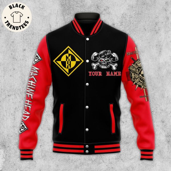 Personalized Makhine Head Skull Design Baseball Jacket