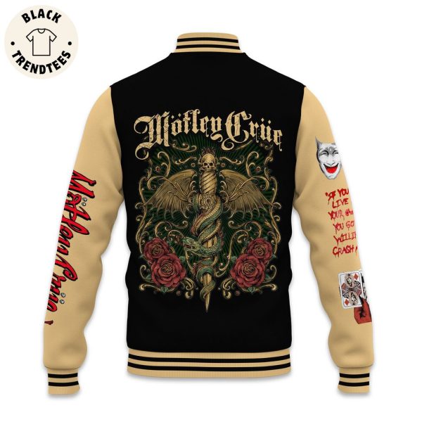 Personalized Motley Crue Motley Crue Skull Design Baseball Jacket