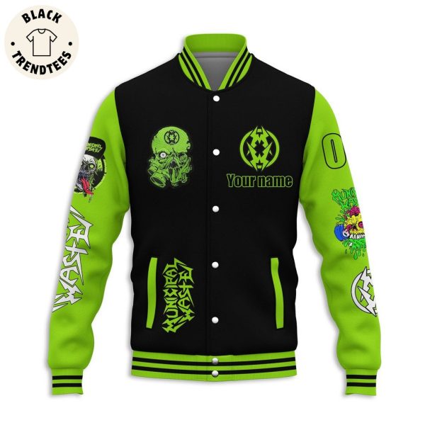 Personalized Municipal Waste Skull Design Baseball Jacket