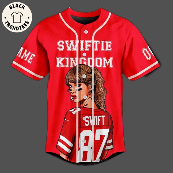 Personalized Swiftie Kingdom Chiefs Red Design Baseball Jersey