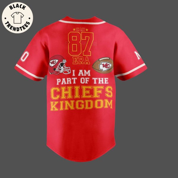 Personalized Swiftie Kingdom Chiefs Red Design Baseball Jersey