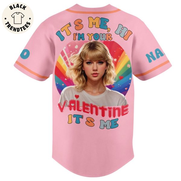 Personalized Taylor Swiftly Love Valentine Pink Design Baseball Jersey