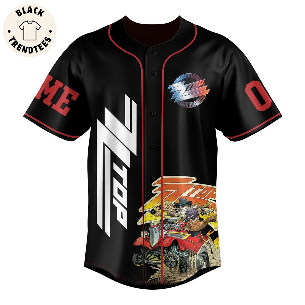 Personalized ZZ Top Anniversary 1969-2024 Black Design Baseball Jersey