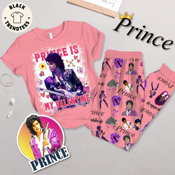 Prince Is My Valentine Pink Design Pajamas Set