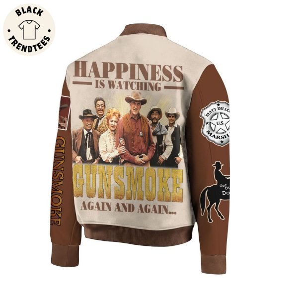 Rawhite Gunsmoke Matt Dillon Marshal Gray Design Baseball Jacket