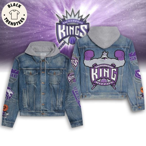 Sacramento King Hippos Mascot Hooded Denim Jacket