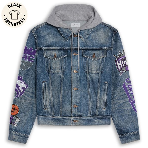 Sacramento King Hippos Mascot Hooded Denim Jacket