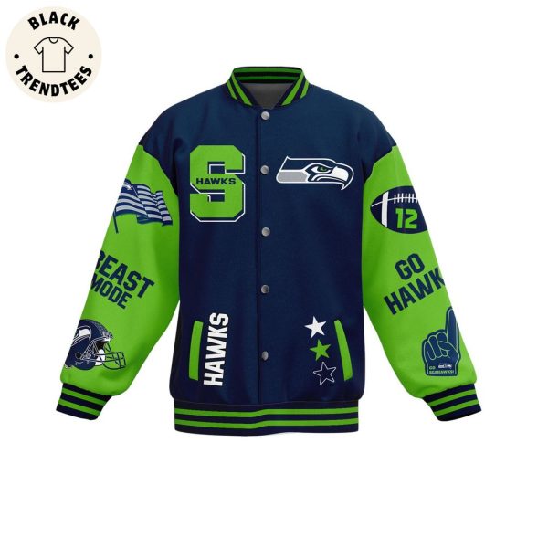 Seattle Seahawks Bring On The 12 Baseball Jacket