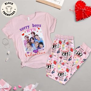 Sorry Boys BTS Portrait Pink Design Pajamas Set