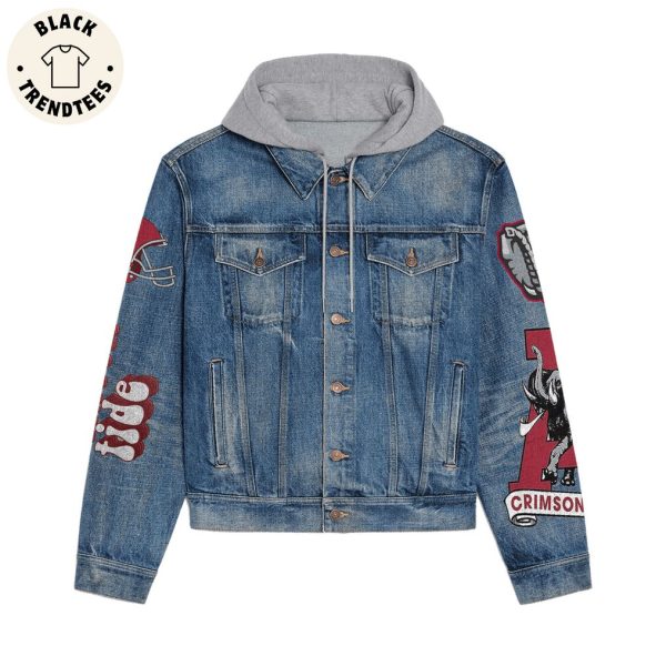 Southern Belles Know Their Football Hooded Denim Jacket