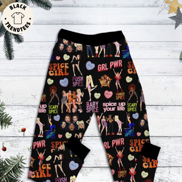 Spice Girls Im Choosy Not a Floozy Black Design Pajamas Set