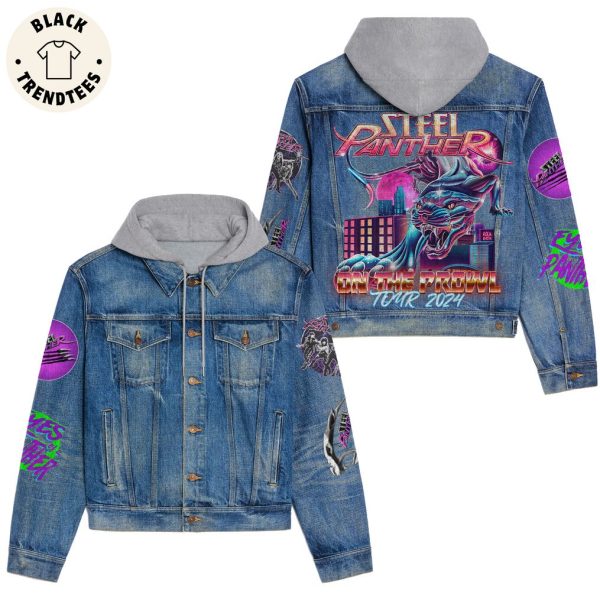 Steel Panther On The Prown Tour 2024 Hooded Denim Jacket