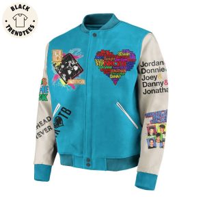 Step By Step Really Mant You In My World Blue Design Baseball Jacket