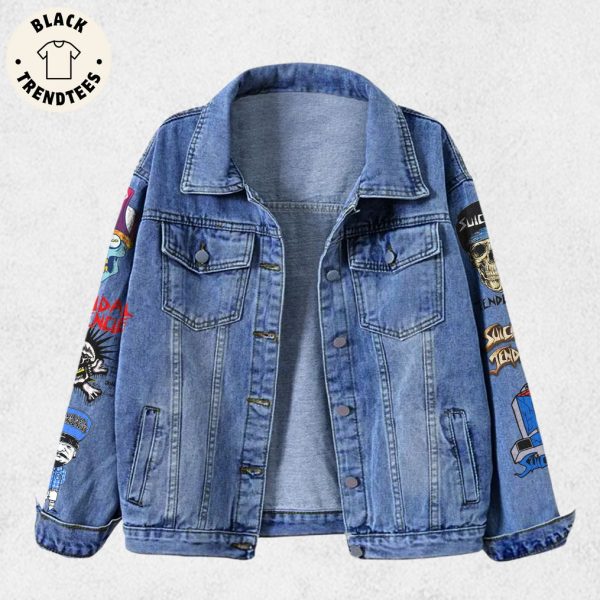 Sucidal Tendencies Skull Design Hooded Denim Jacket