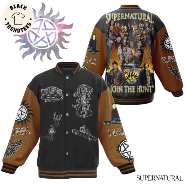 Supernatural Join The Hunt Logo Design Baseball Jacket