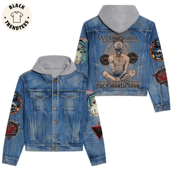 The Devil Wearsprada 2024 World Tour Skull Design Hooded Denim Jacket