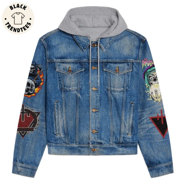 The Devil Wearsprada 2024 World Tour Skull Design Hooded Denim Jacket