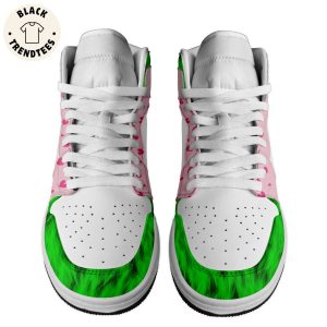 The Grinch Valentine Pink Green Nike Logo Design Air Joran 1 High Top