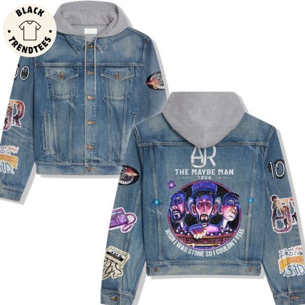 The Maybe Man Tour Wish I Was Stone So I Couldn Feel Hooded Denim Jacket