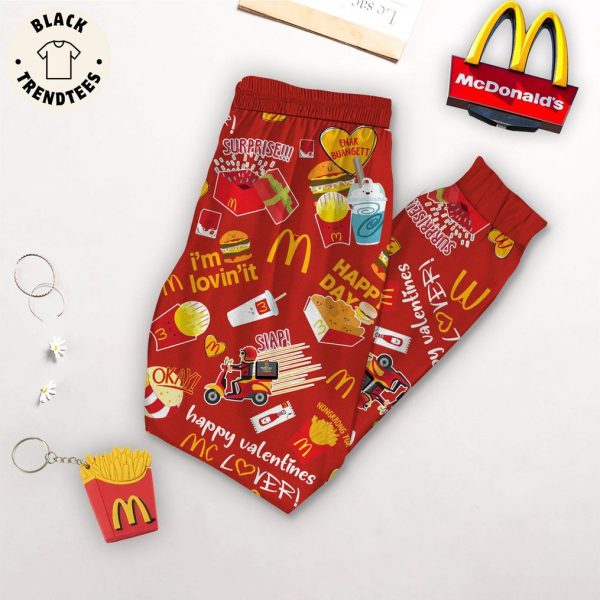 The Voices In My Head Keep Telling Me Get More Fastfood Red Design Pajamas Set