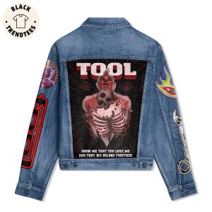 Tool Show Me That You Love Me Skull Design Hooded Denim Jacket