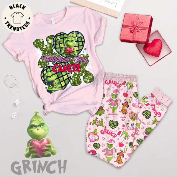 Valentine’s Day Grinch Mascot Design Pajamas set