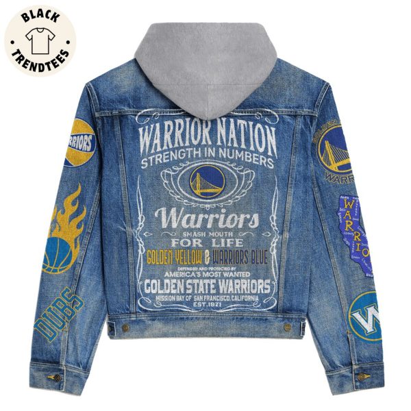 Warrior Nation Strength In Numbers Warriors Smash Mouth Hooded Denim Jacket