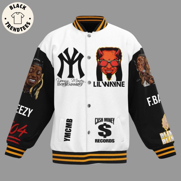 Weezy Baby Lil Wayne White Design Baseball Jacket
