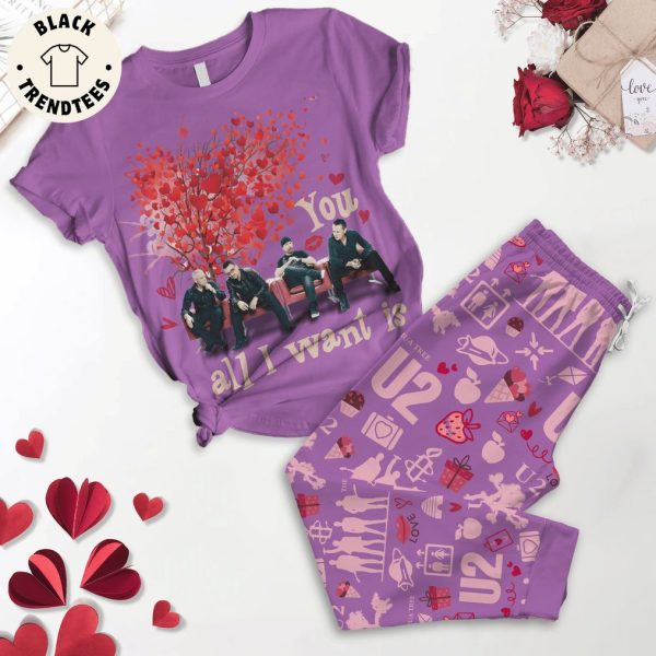 You All I Want Is Purple Design Pajamas Set