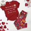 You Are The Chandler To My Monica Black Design Pajamas Set