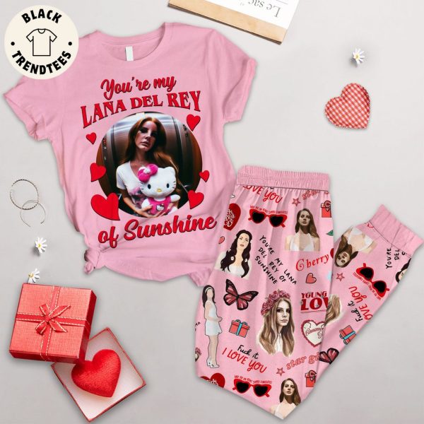 You’re My Lana Del Rey Of Sunshine Pink Design Pajamas Set