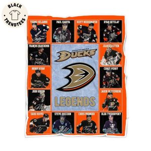 Anaheim Ducks Logo Ice Hockey Team Legends Blanket