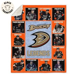 Anaheim Ducks Logo Ice Hockey Team Legends Blanket