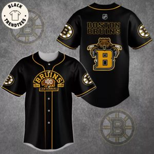 Boston Bruins 100 Year Anniversary Baseball Jersey