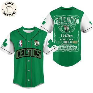 Boston Celtics Nation Unfinished Business Baseball Jersey