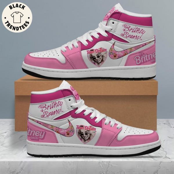 Britney Bitch Spears Teen Dream Nike Portrait Design Air Jordan 1 High Top