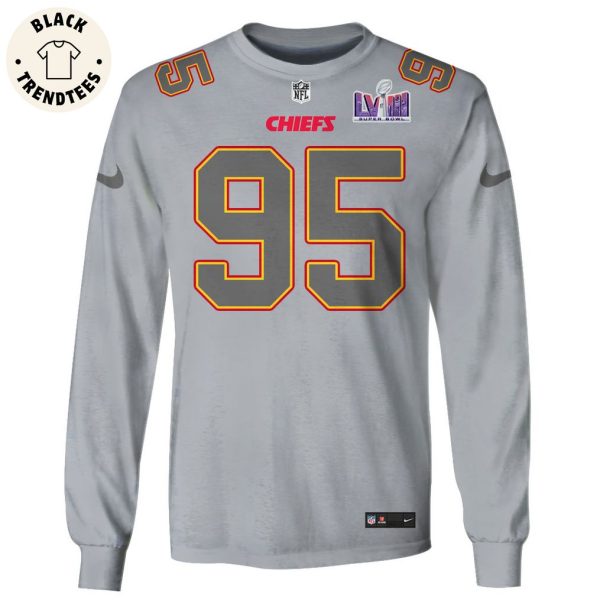 Chris Jones Kansas City Chiefs Super Bowl LVIII Limited Edition Grey Hoodie Jersey
