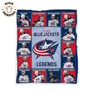 Columbus Blue Jackets Logo Ice Hockey Team Legends Blanket