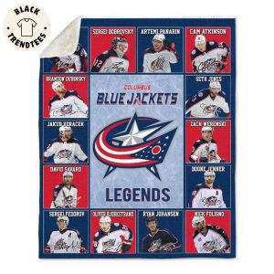 Columbus Blue Jackets Logo Ice Hockey Team Legends Blanket