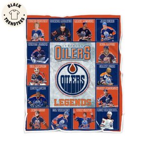 Edmonton Oilers Logo Ice Hockey Team Legends Blanket