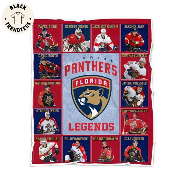 Florida Panthers Logo Ice Hockey Team Legends Blanket