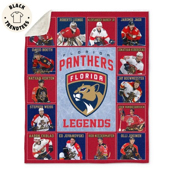 Florida Panthers Logo Ice Hockey Team Legends Blanket